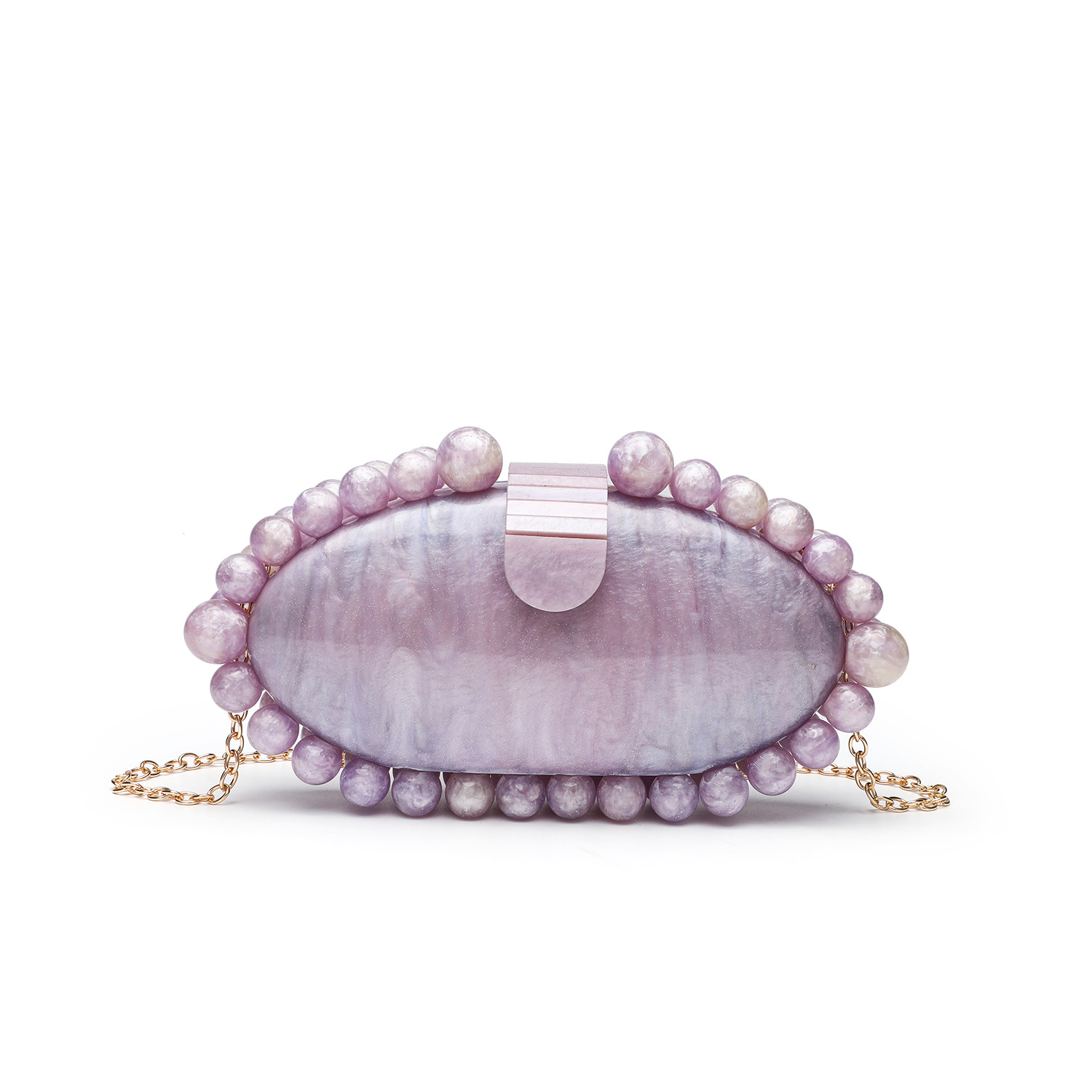 Luxury Bags White - Tas Genggam Akrilik Marmer Elegan Dompet