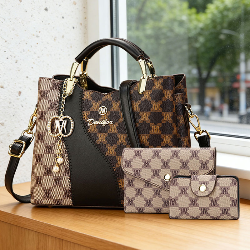 Luxury Bags Must Have - Tas Wanita dengan Cetakan Premium, Set