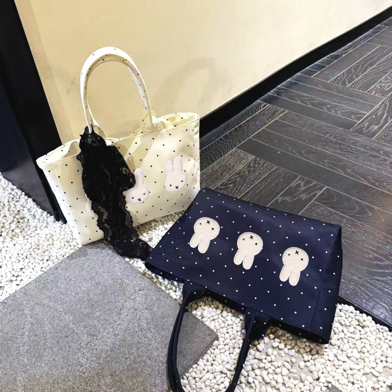 Luxury Bags White - Tas Tote Miffy Kawaii Hitam &