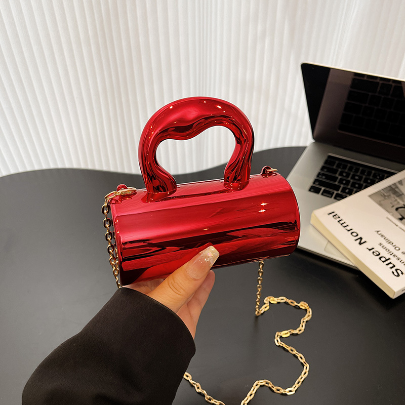 Luxury Bags Affordable - Tas Selempang Rantai Warna Solid Akrilik