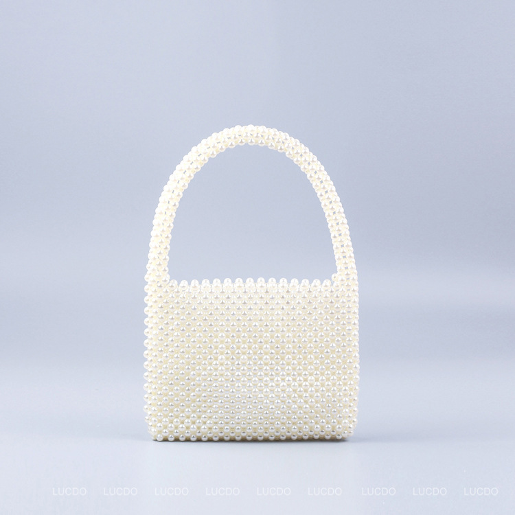 Tas Tote Manik-manik Antik Tas - Luxury Bags White ulasan dan harga