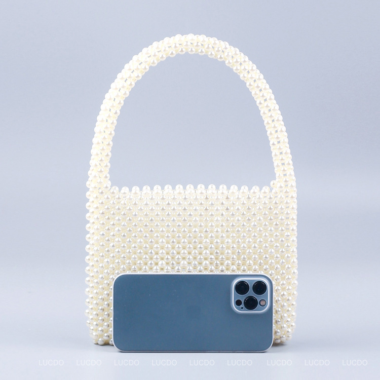 Tas Tote Manik-manik Antik Tas - Luxury Bags White ulasan dan harga