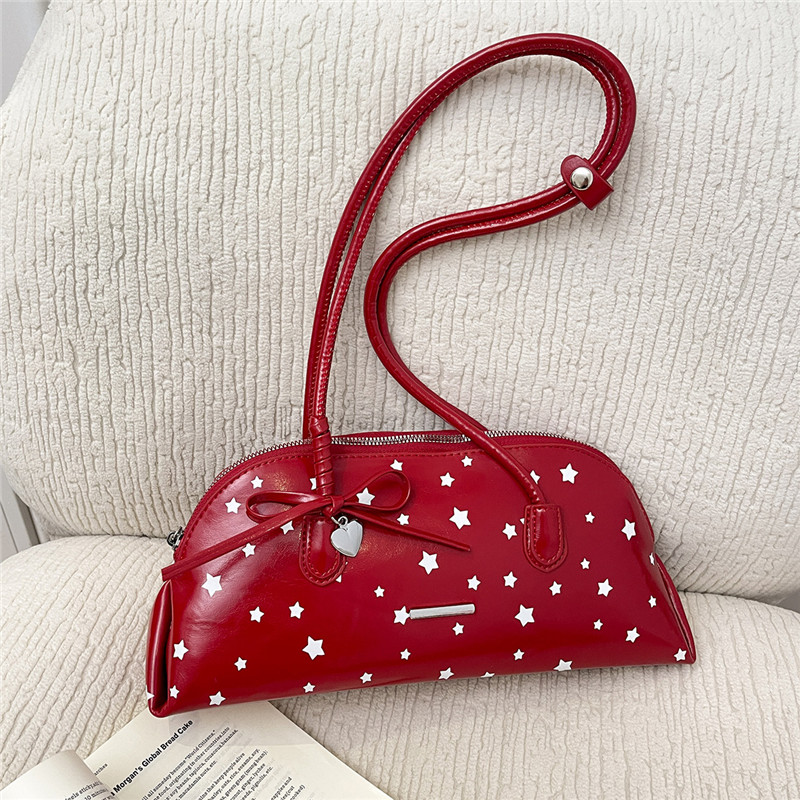 Tas Selempang PU Stars Bow Zip - Luxury Bags Affordable ulasan dan harga
