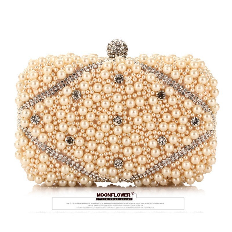 Tas Clutch Malam Mewah Berhias - Luxury Bags White ulasan dan harga
