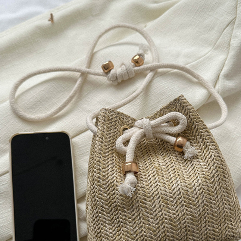 Tas Jerami Tas Tangan Lucu Dom - Luxury Bags White ulasan dan harga