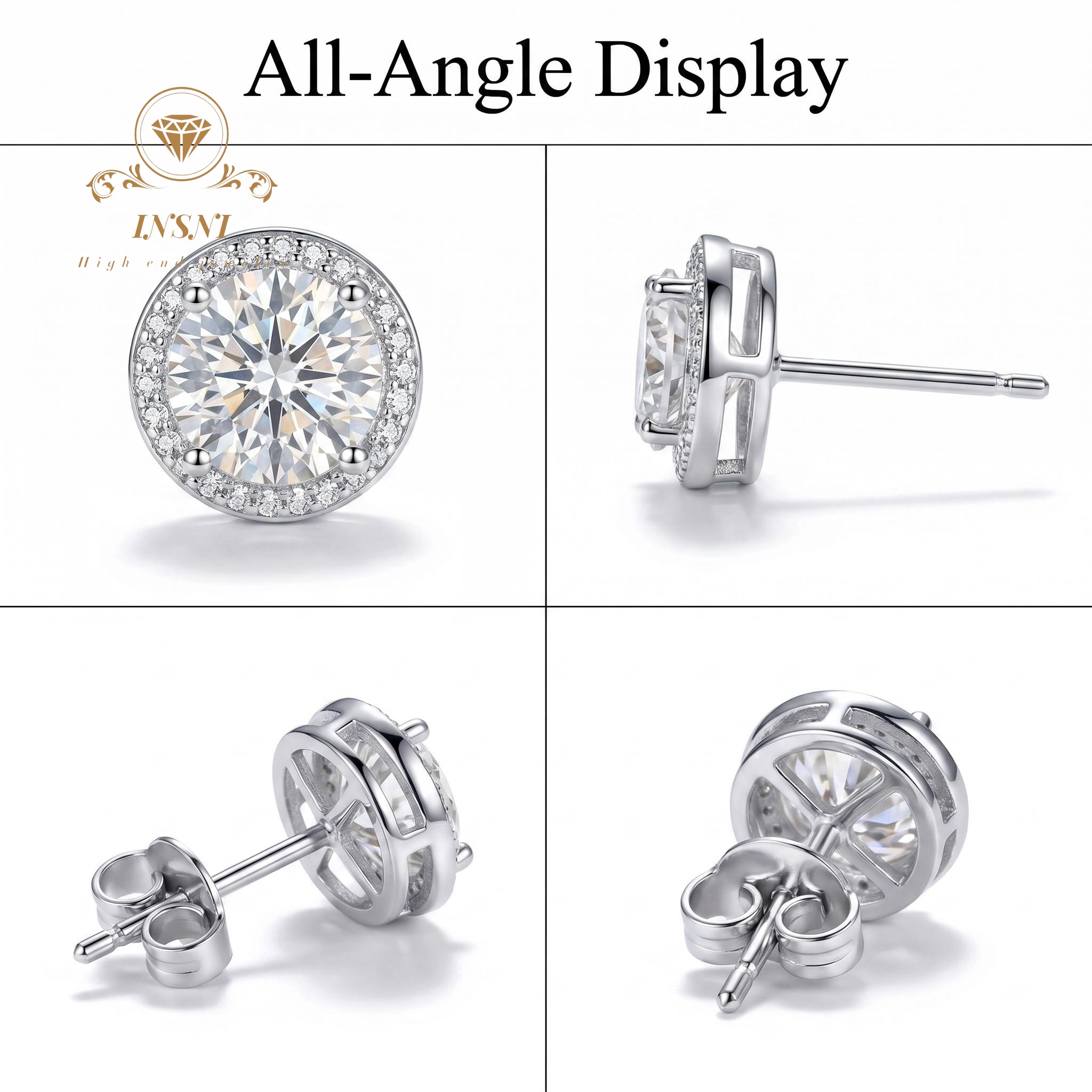 Anting-Anting Perak Sterling M - Luxury Bags Affordable ulasan dan harga