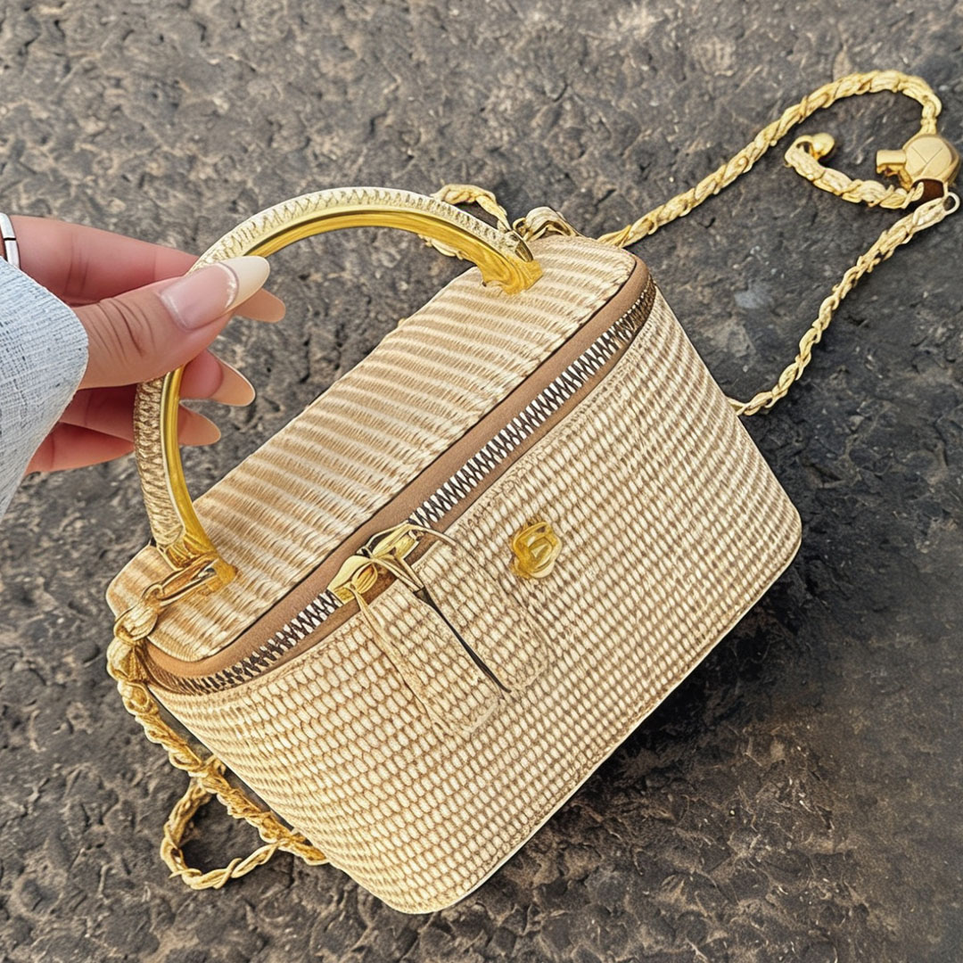 Tas kotak anyaman motif baru 2 - Luxury Bags White ulasan dan harga
