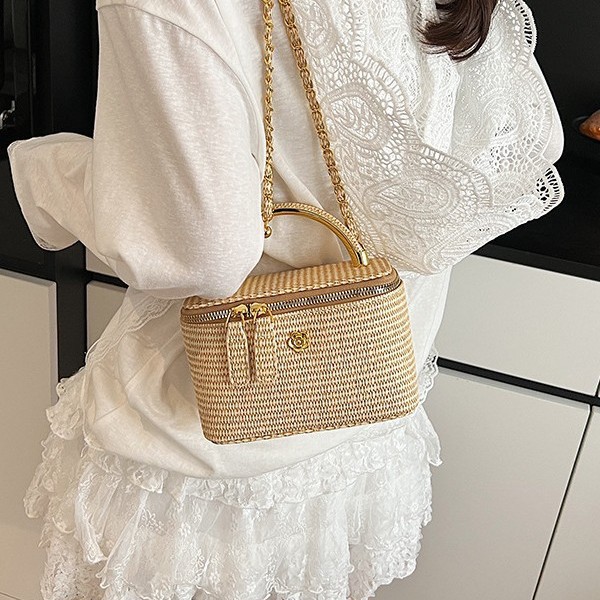 Tas kotak anyaman motif baru 2 - Luxury Bags White ulasan dan harga